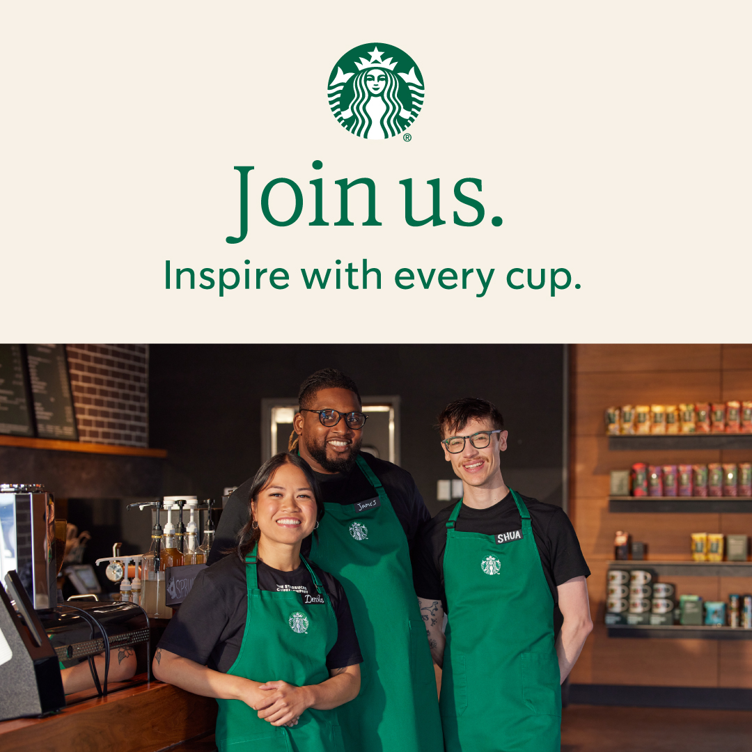 Starbucks Barista – $18.50 – $21.00 + tips!