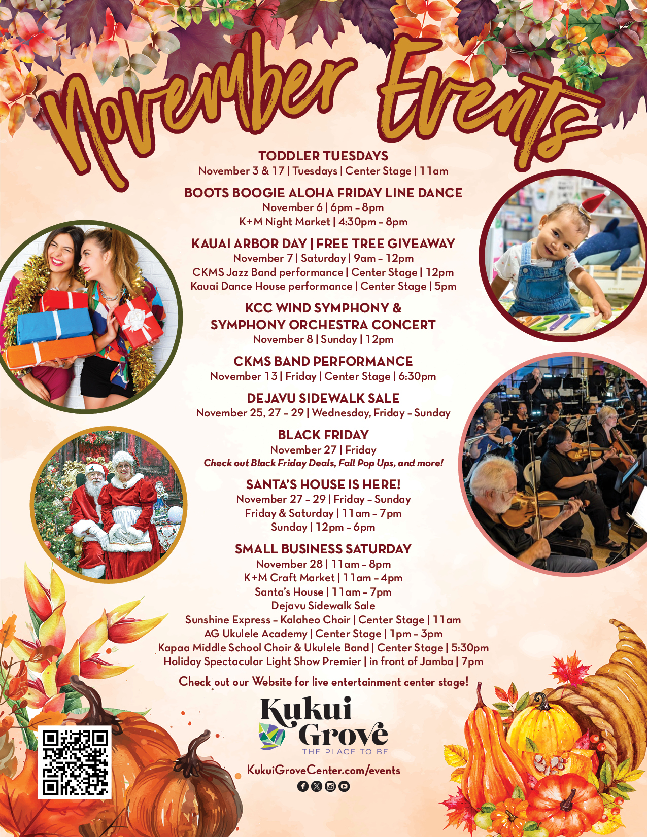 Kukui Grove November Event Calendar 2026